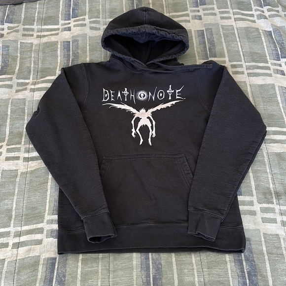 Men’s Deathnote Ryuks Shadow Long sleeve Hoodie Sweatshirt sz S - Picture 1 of 6
